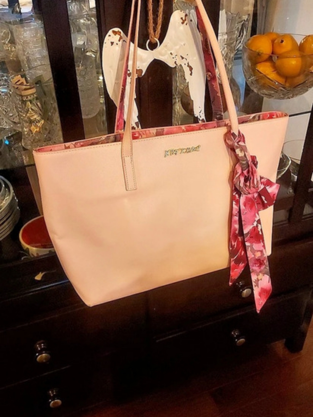 Betsey Johnson Floral Pink Tote Like New